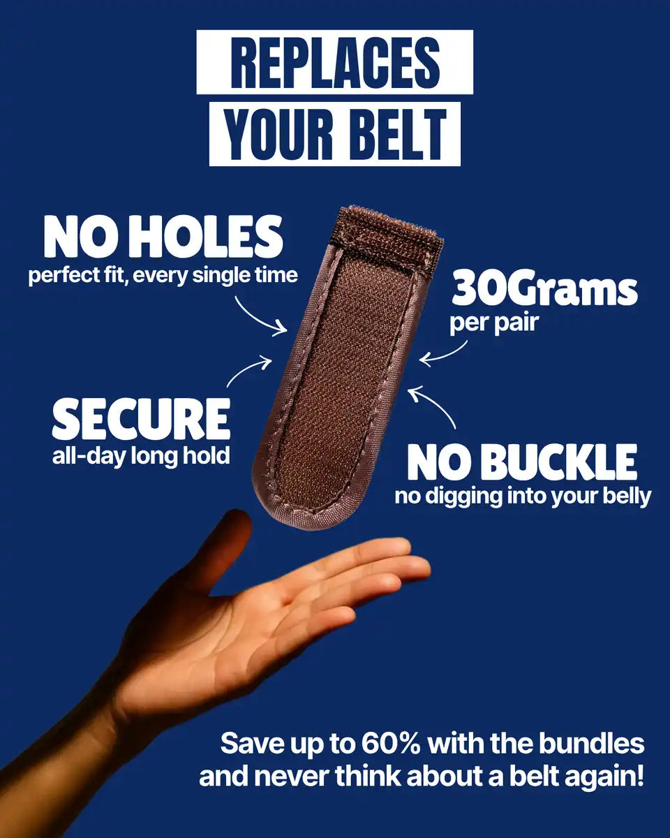SideSnap Features: No holes, no buckle and only 30grams per pair. Save up to 60% with the bundles.
